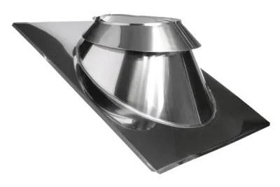 SLIM / EKO prechodový plech nastaviteľný 30-50° 130 – nerezový komín TOUP